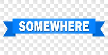 Mavi kurdele ile bir yere metin