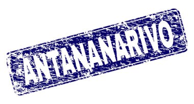 Yuvarlatılmış dikdörtgen damga çizilmiş Antananarivo çerçeveli