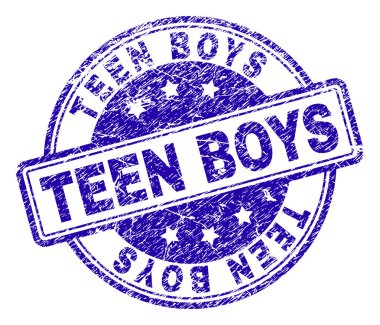 Çizik dokulu Teen Boys mühür damgası
