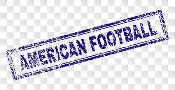 傷のアメリカン フットボールの長方形のスタンプ — ストックベクタ