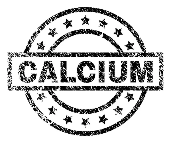Grunge Textured CALCIUM Stamp Seal — Stock Vector