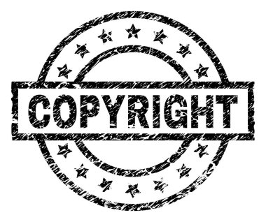 Grunge telif hakkı damga mühür dokulu