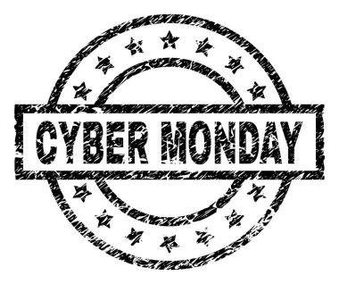 Dokulu Cyber Pazartesi damga mühür çizik