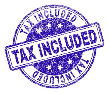 Grunge dokulu vergi dahil damga mühür