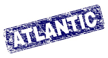 Yuvarlatılmış dikdörtgen damga çizilmiş Atlantik çerçeveli