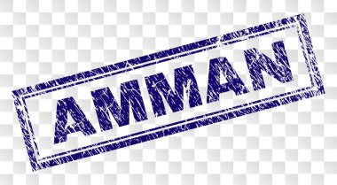 Grunge Amman dikdörtgen damgası