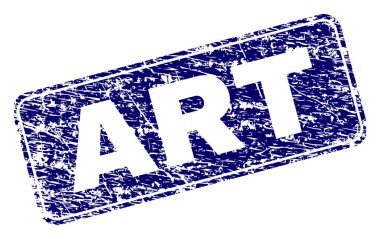 Yuvarlatılmış dikdörtgen damga çizilmiş sanat çerçeveli