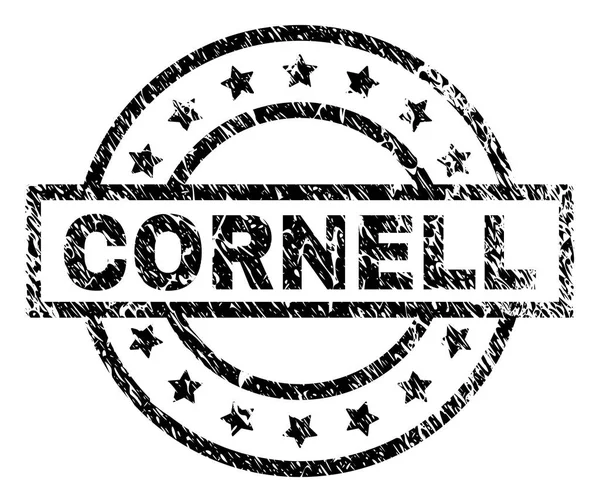 Grunge Textured CORNELL Stamp Seal — Stock Vector