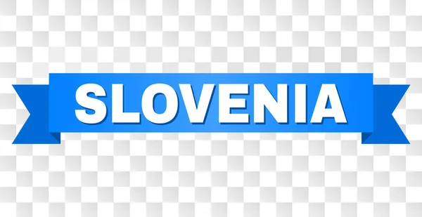 Mavi bant Slovenya açıklamalı alt yazılı — Stok Vektör