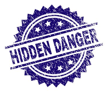 Grunge gizli tehlike damga mühür dokulu