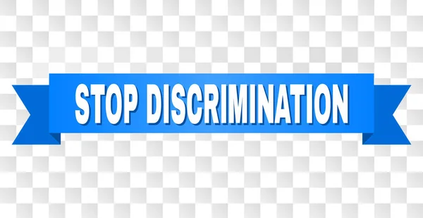 Stripe Biru dengan Teks DISCRIMINATION STOP - Stok Vektor