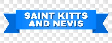 Saint Kitts ve Nevis başlık ile mavi bant