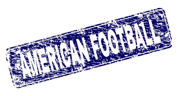 Царапанная американская марка FOOTBALL с округлым прямоугольником — стоковый вектор
