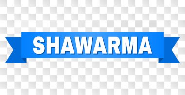 Shawarma metin ile mavi bant