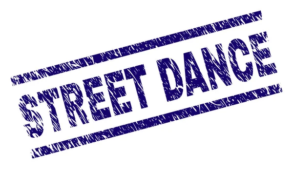 Grunge sokak dansı damga mühür dokulu — Stok Vektör