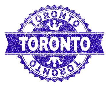 Grunge Toronto damga mühür kurdele ile dokulu