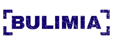 Grunge Bulimia damga mühür köşeleri içinde dokulu