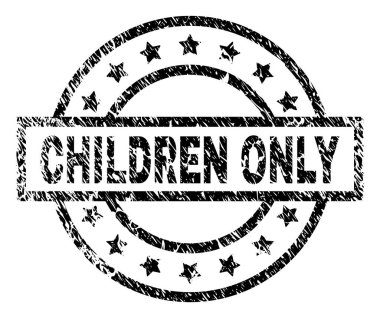 Çizik dokulu çocuklar sadece mühür damgası