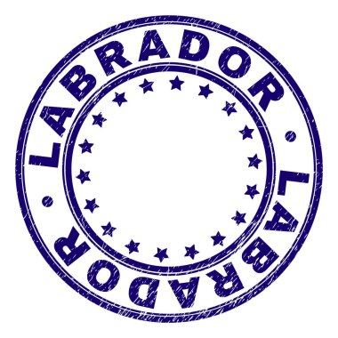 Grunge Labrador damga mühür yuvarlak dokulu