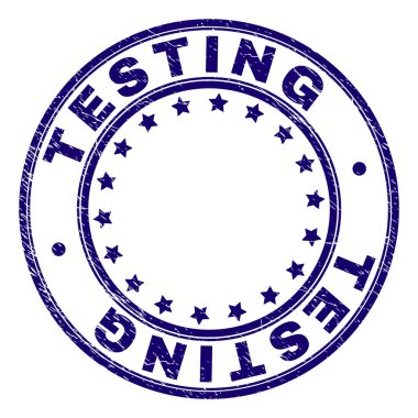 Dokulu test yuvarlak damga mühür çizik