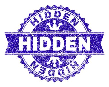 Grunge gizli damga mühür kurdele ile dokulu