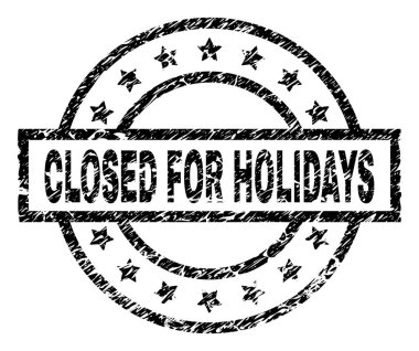 Tatil için kapalı dokulu çizik damga mühür