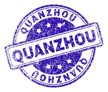 Grunge Quanzhou damga mühür dokulu