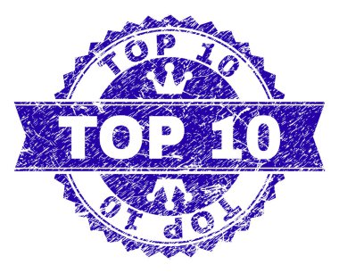 Grunge en iyi 10 damga mühür kurdele ile dokulu