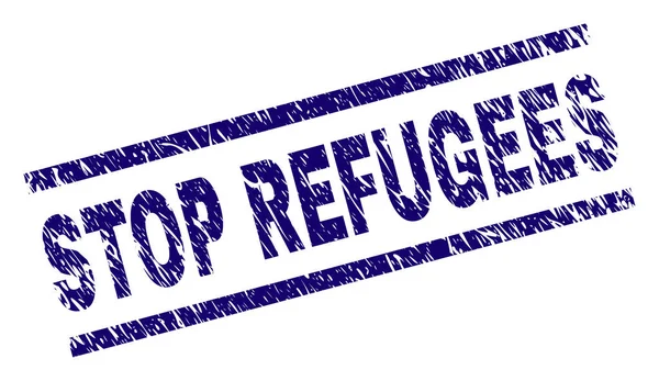 Grunge texturierte Stop-Flüchtlinge Stempelsiegel — Stockvektor