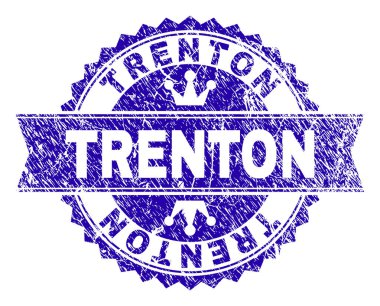 Dokulu Trenton damga mühür kurdele ile çizik