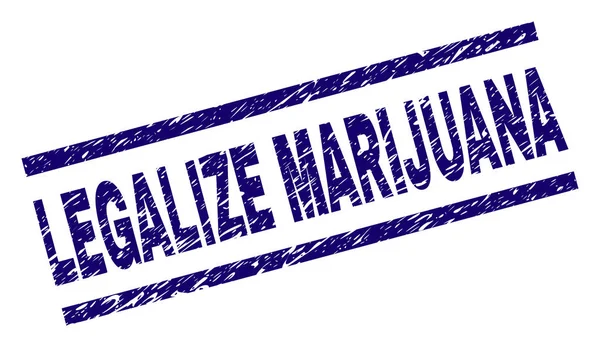 隆起纹理合法化大麻邮票印章 — 图库矢量图片