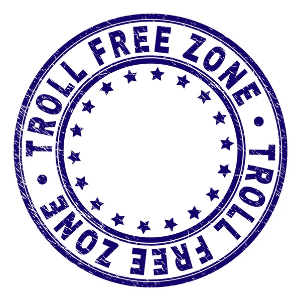 Dokulu Troll serbest bölge damga mühür yuvarlak çizik