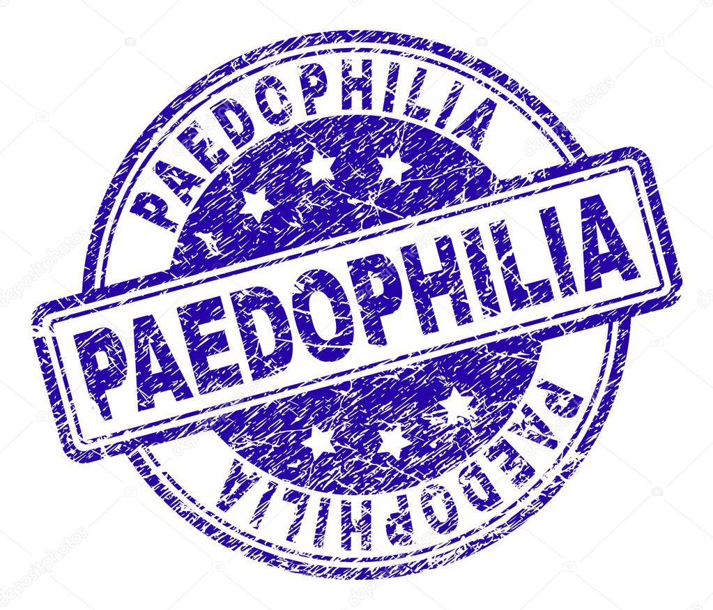 Scratched Textured PAEDOPHILIA Stamp Seal