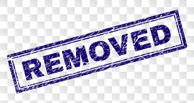 Kaldırılan dikdörtgen damga çizik