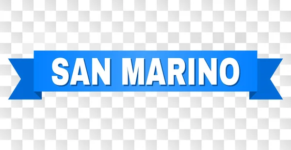 Blauer Streifen mit San Marino Schriftzug — Stockvektor