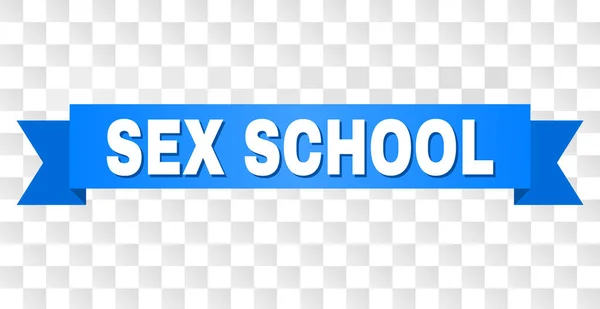 蓝色丝带与性学校的描述 — 图库矢量图片
