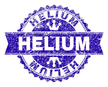 Grunge helyum damga mühür kurdele ile dokulu