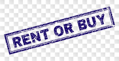 Çizik kira veya satın dikdörtgen damgası