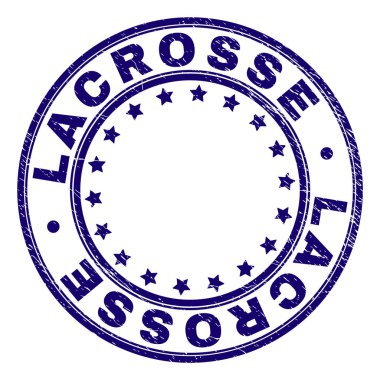 Grunge Lacrosse damga mühür yuvarlak dokulu