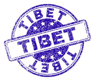 Dokulu Tibet damga mühür çizik