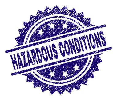 Grunge tehlikeli koşullar damga mühür dokulu