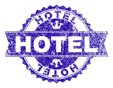 Kurdele ile dokulu Hotel damga mühür çizik