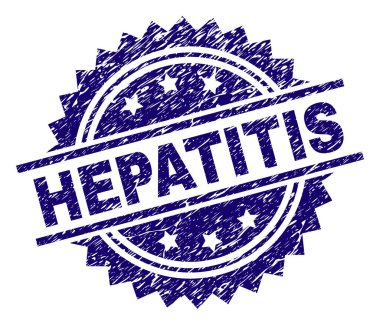 Grunge hepatit damga mühür dokulu