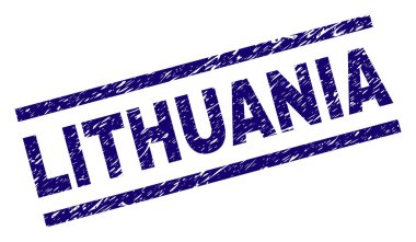 Grunge Litvanya damga mühür dokulu