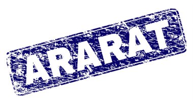 Yuvarlatılmış dikdörtgen damga çizilmiş Ararat çerçeveli