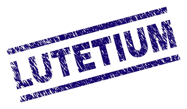 Sello de sello de LUTETIUM texturizado rayado — Vector de stock