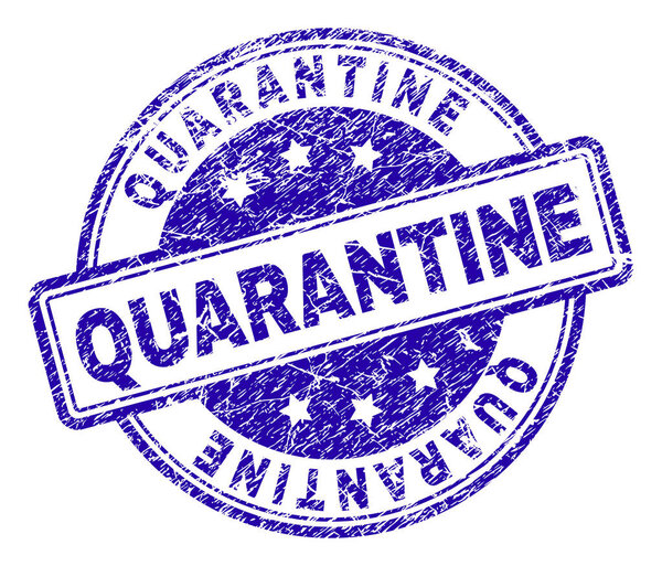 Grunge Textured QUARANTINE Stamp Seal