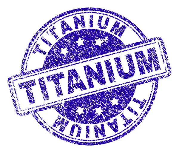 Grunge getextureerde Titanium stempel-zegel — Stockvector