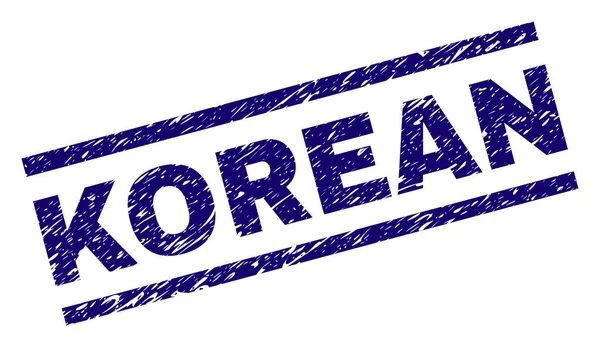 Grunge Texturé KOREAN Stamp Seal — Image vectorielle