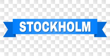 Stockholm metin ile mavi bant